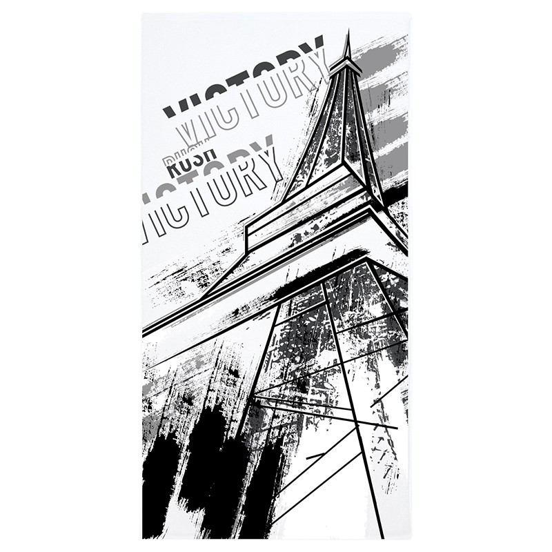 SERVIETTE CRAZY BRUSH BLANC NOIR 