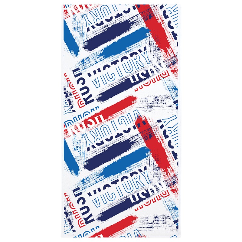 SERVIETTE CRAZY BRUSH BLANC BLEU PETIT LOGO 