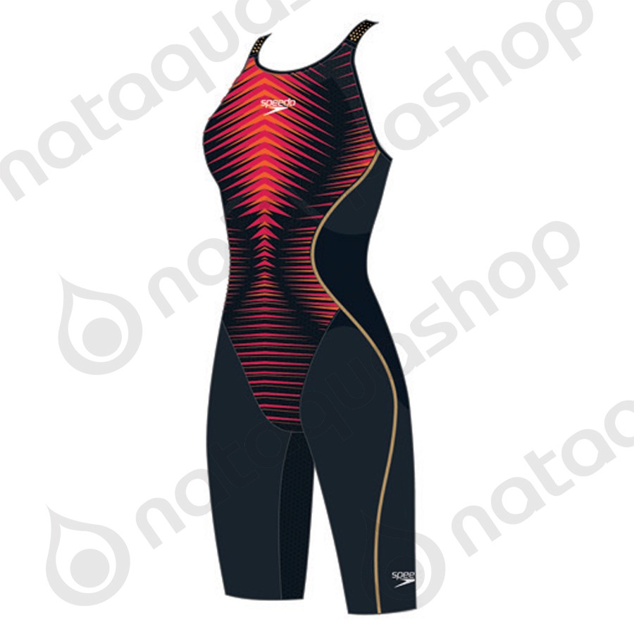 LZR PURE INTENT DOS FERME - FEMME Black-red Color
