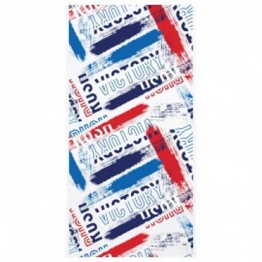 SERVIETTE CRAZY BRUSH BLANC BLEU PETIT LOGO - photo 0