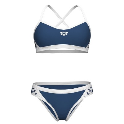 ICONS BIKINI CROSS BACK SOLID Bleu roi