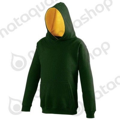 Sweat-shirt à capuche Enfant - JH03J Vert / jaune